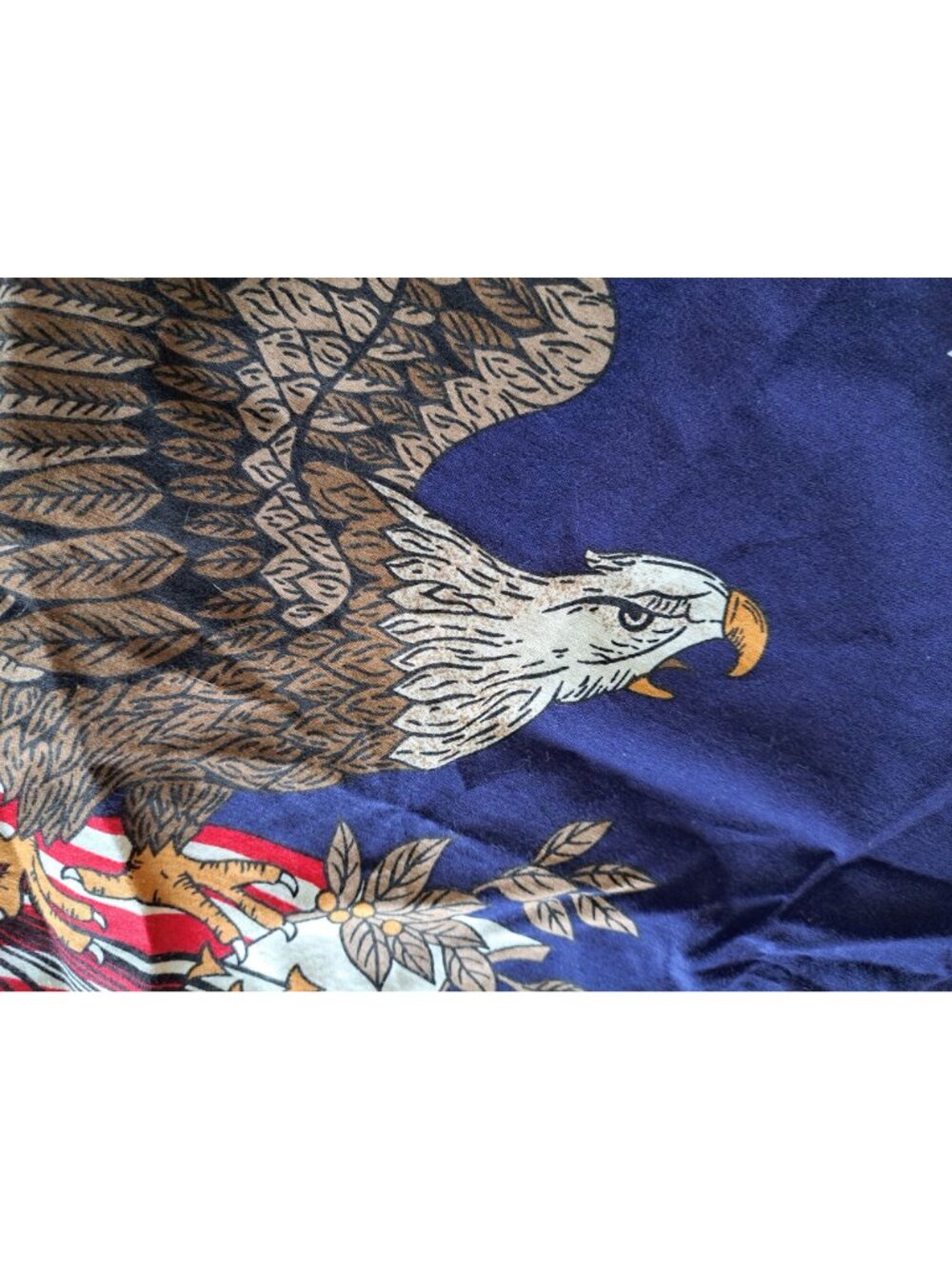 Vtg 1991 Fabric Traditions Bald Eagle USA Flag Panel 34"x44" Banner Patriotic - Picture 2 of 7